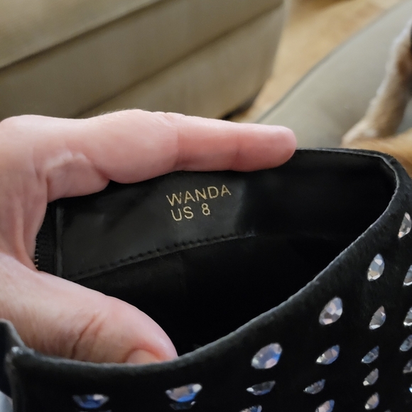 Worn ONCE!!! Beautiful Studded Ankle Boots. - Picture 6 of 7